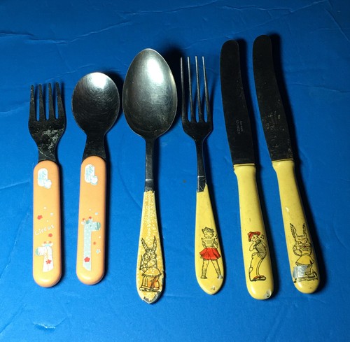 Childrens vintage spoons forks - spoons,